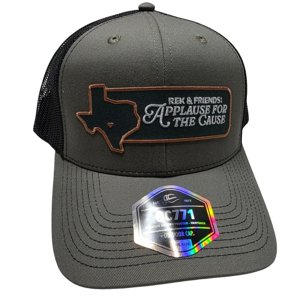 Outdoor Cap OC771 Texas REK & Friends Applause for the Cause Trucker Hat Gray